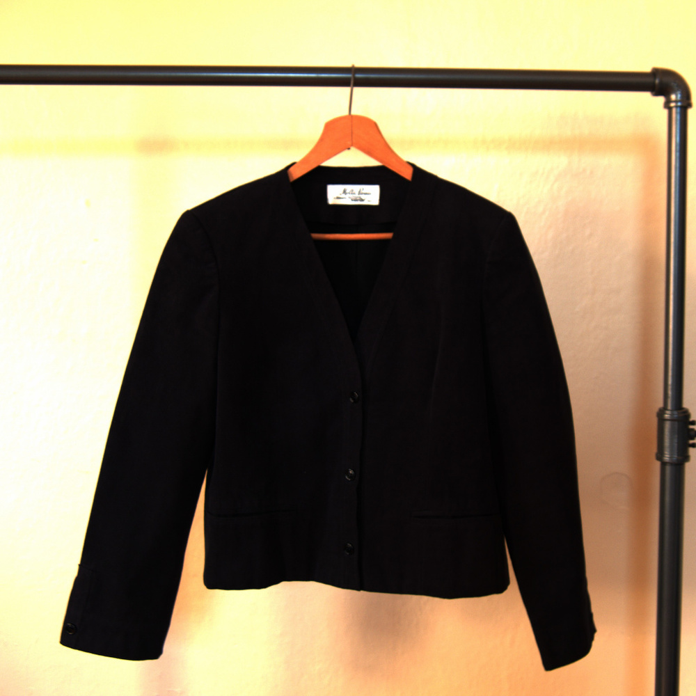 Mollie Parnis Vintage Suede Blazer